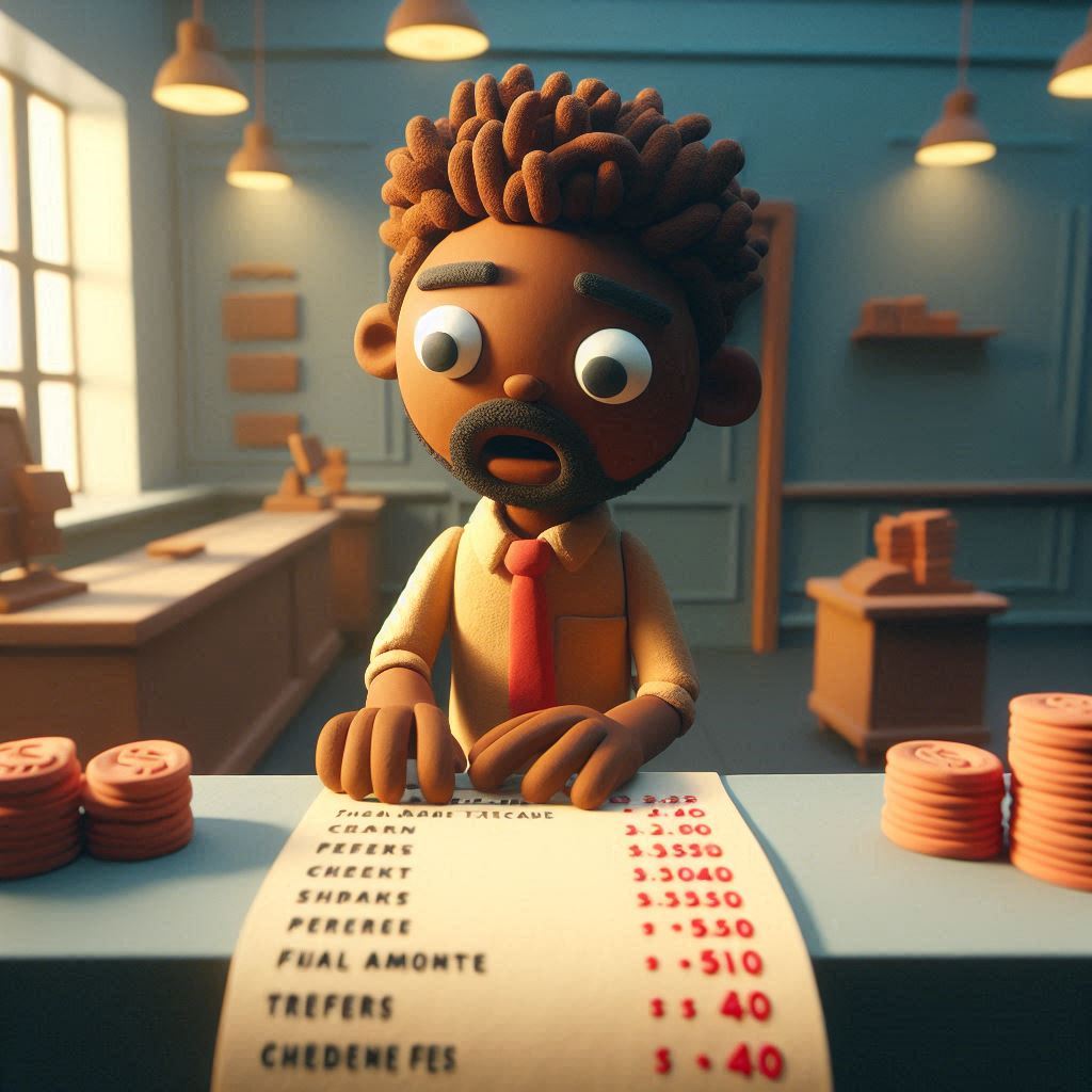 Man losing on exchange transaction due to hidden fees reducing the final amount.