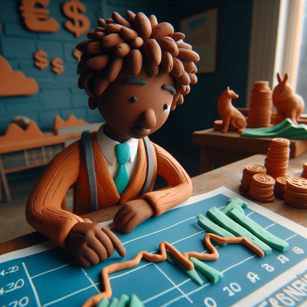 financial chart showing currency exchange rate fluctuations