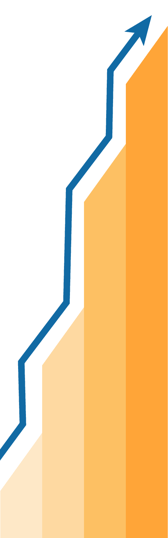 simple graph graphic with arrow going up