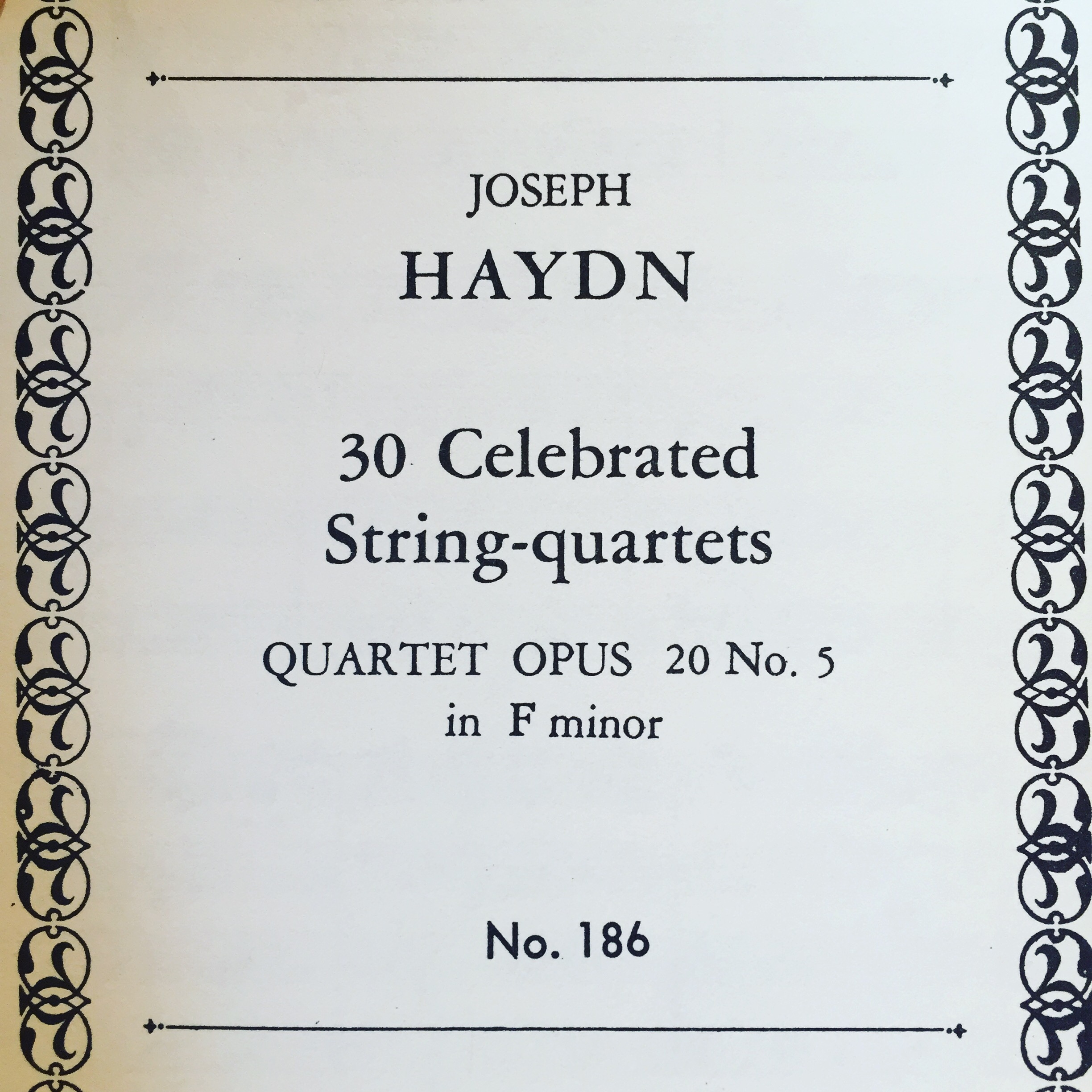 Haydn String Quartet no 23 in Fm, op. 20 no. 5 – Fugue for Thought
