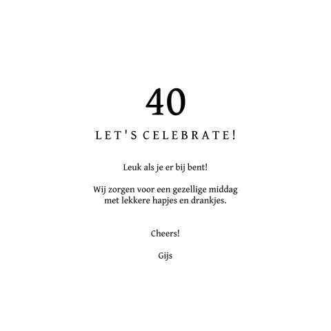 29.03.2022 · de samenwerking in de regio parkstad om sporten en bewegen voor mensen met een beperking te stimuleren, blijkt succesvol. Uitnodiging Verjaardag 40 Jaar Met Confetti En Jaartal
