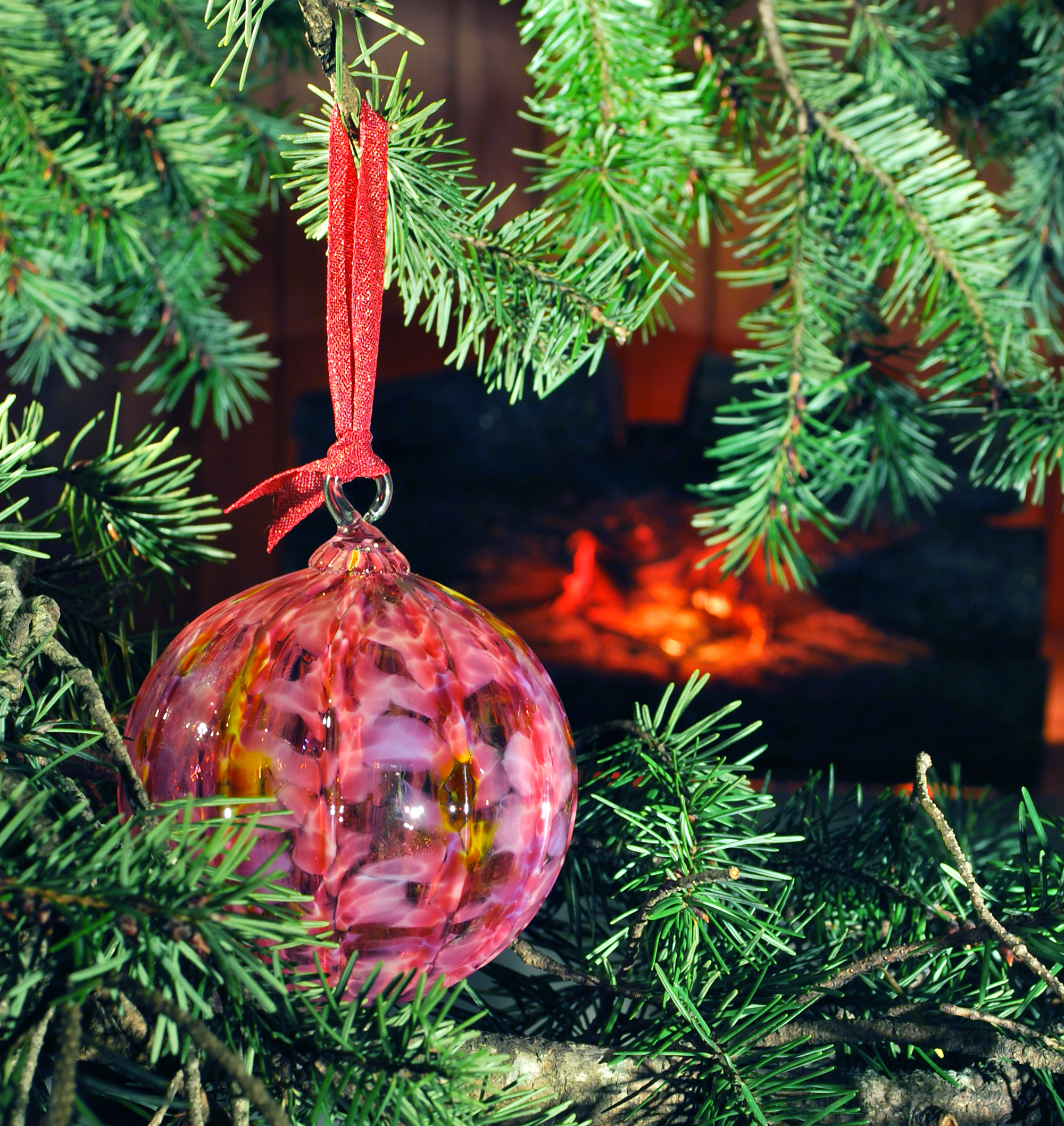 Pink Glass Ornament