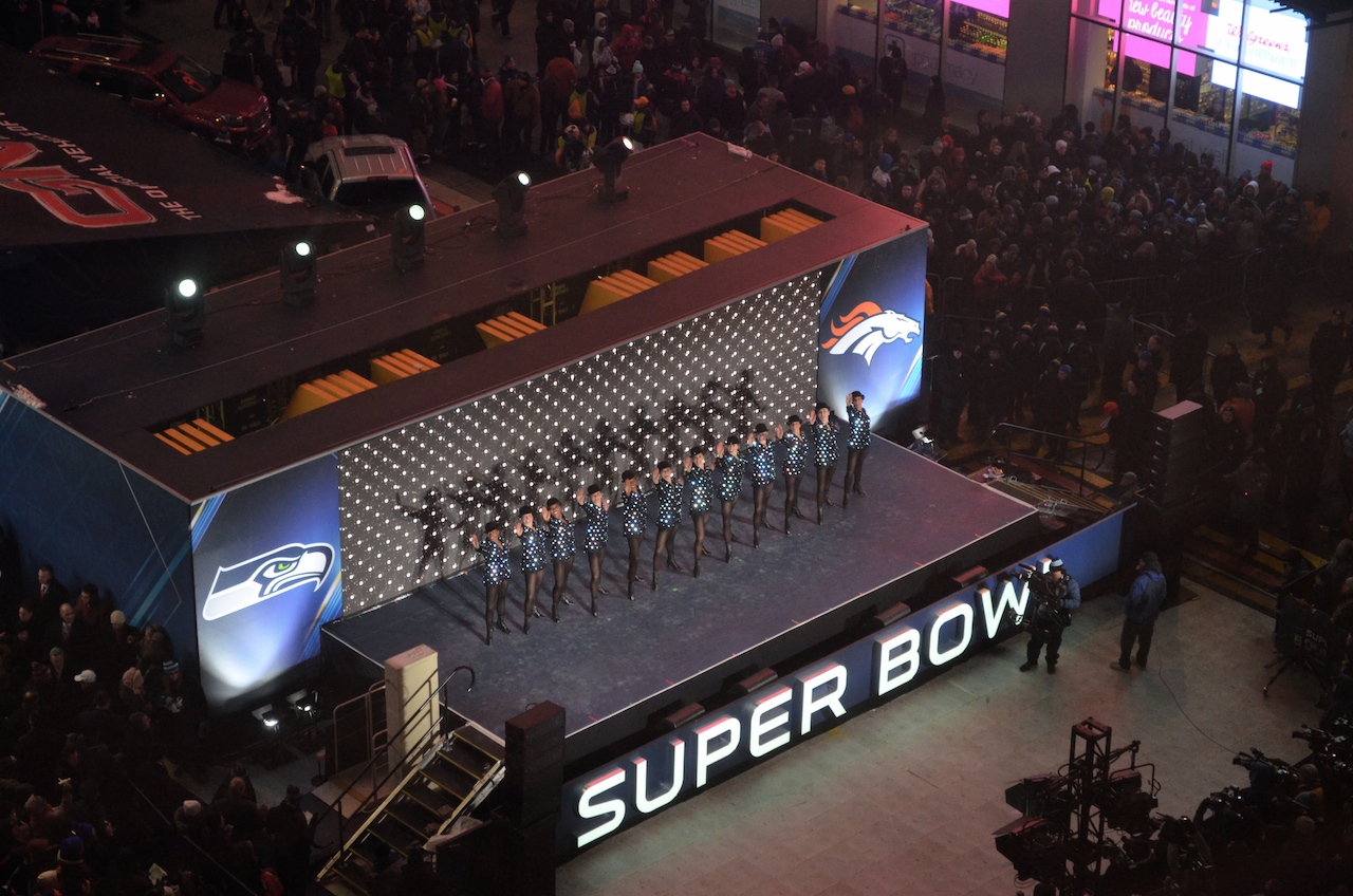 Rockettes Performing on Super Bowl Boulevard