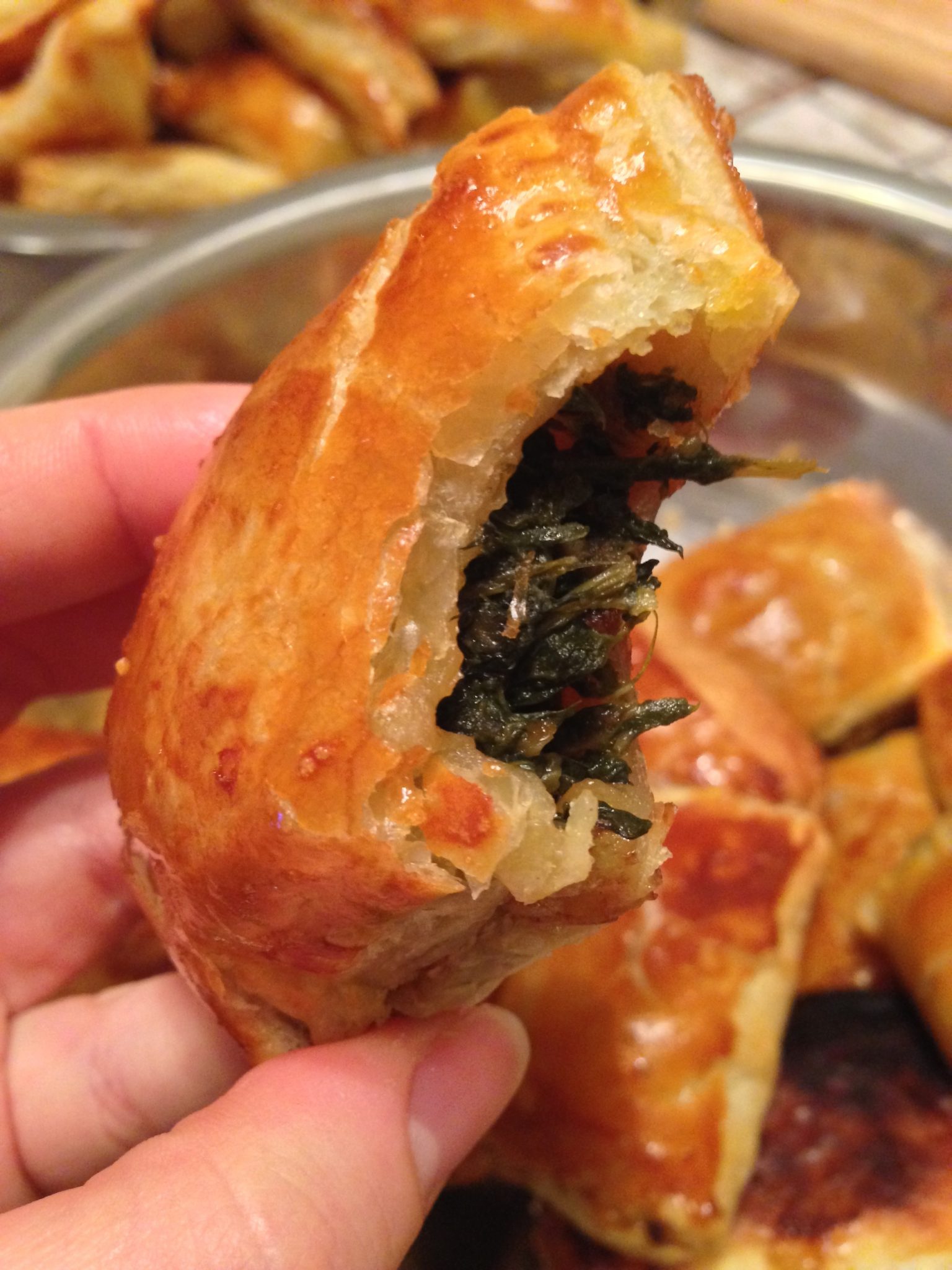 Spinach Filled Russian Style Piroshki