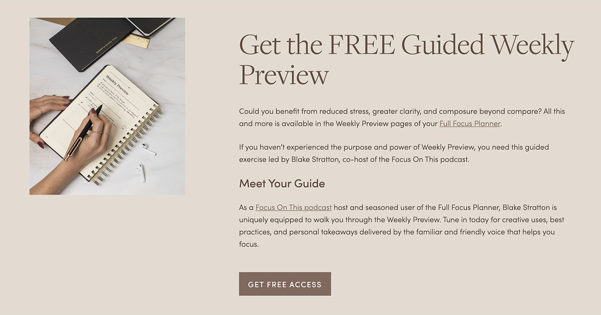 Latest blogs · get weekly guidance for free · we are a performance coaching company. Guided Weekly Preview Full Focus