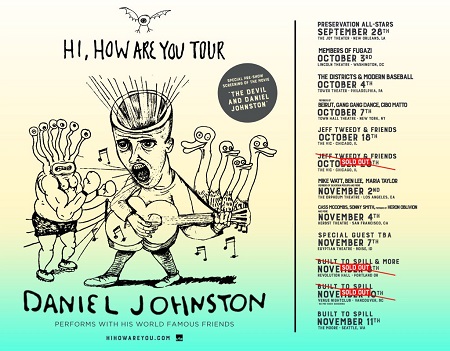 Daniel Johnston w/ Built to Spill – Portland, Vancouver, Seattle