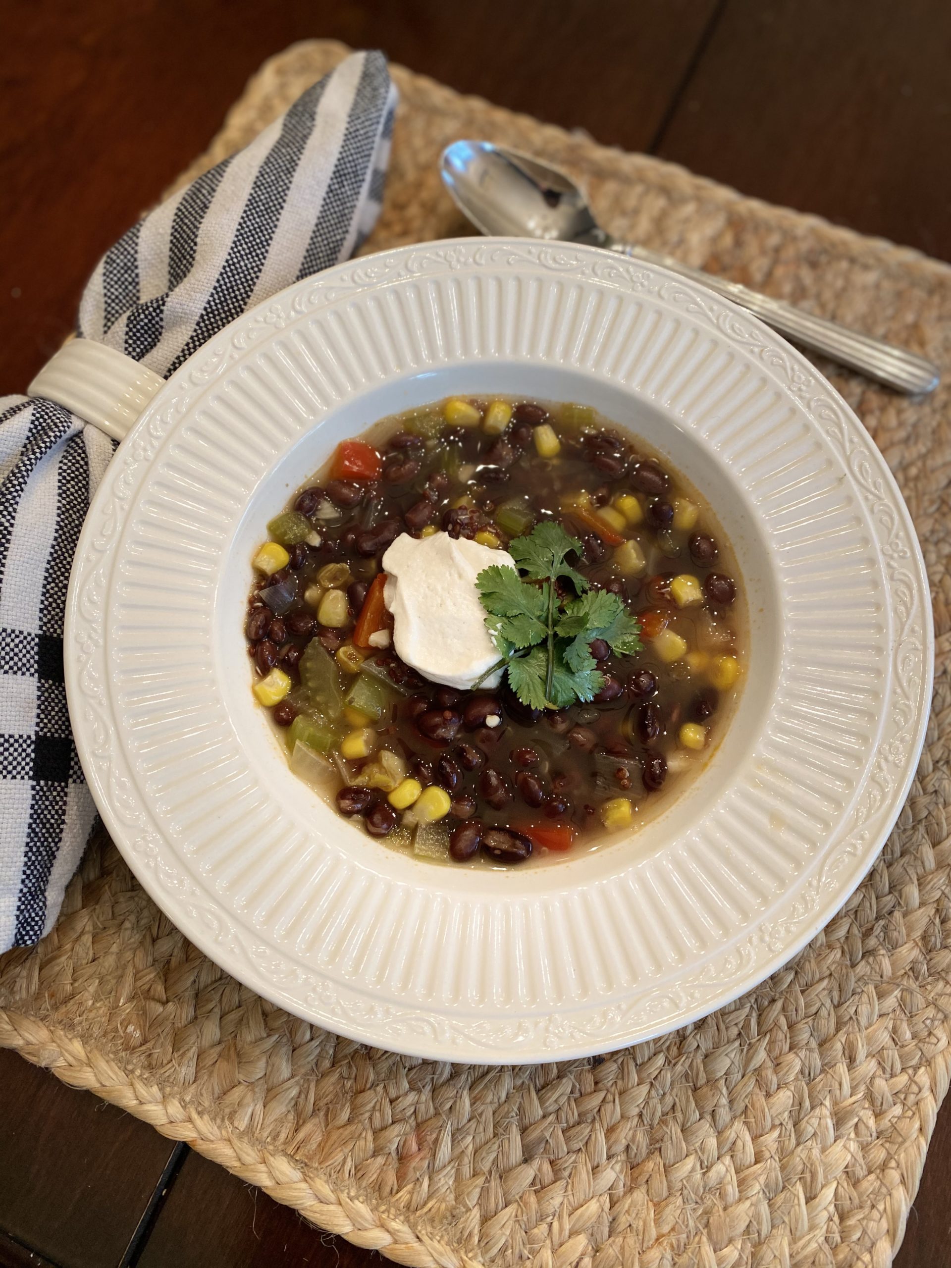 Black Bean and Quinoa Soup fullnessofjoy.blog