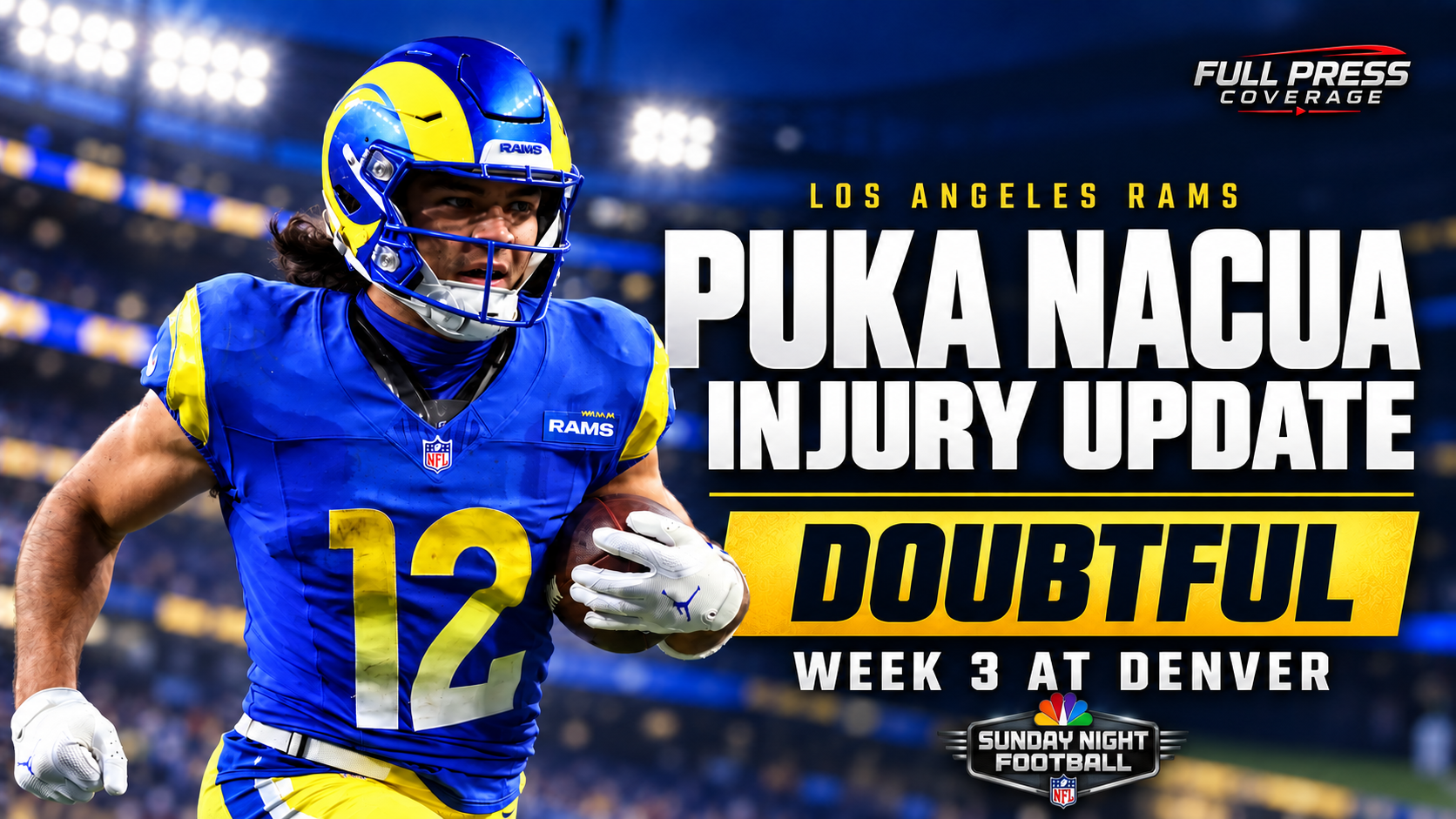 Puka Nacua Doubtful vs. Broncos: What It Means for the Rams’ Offense