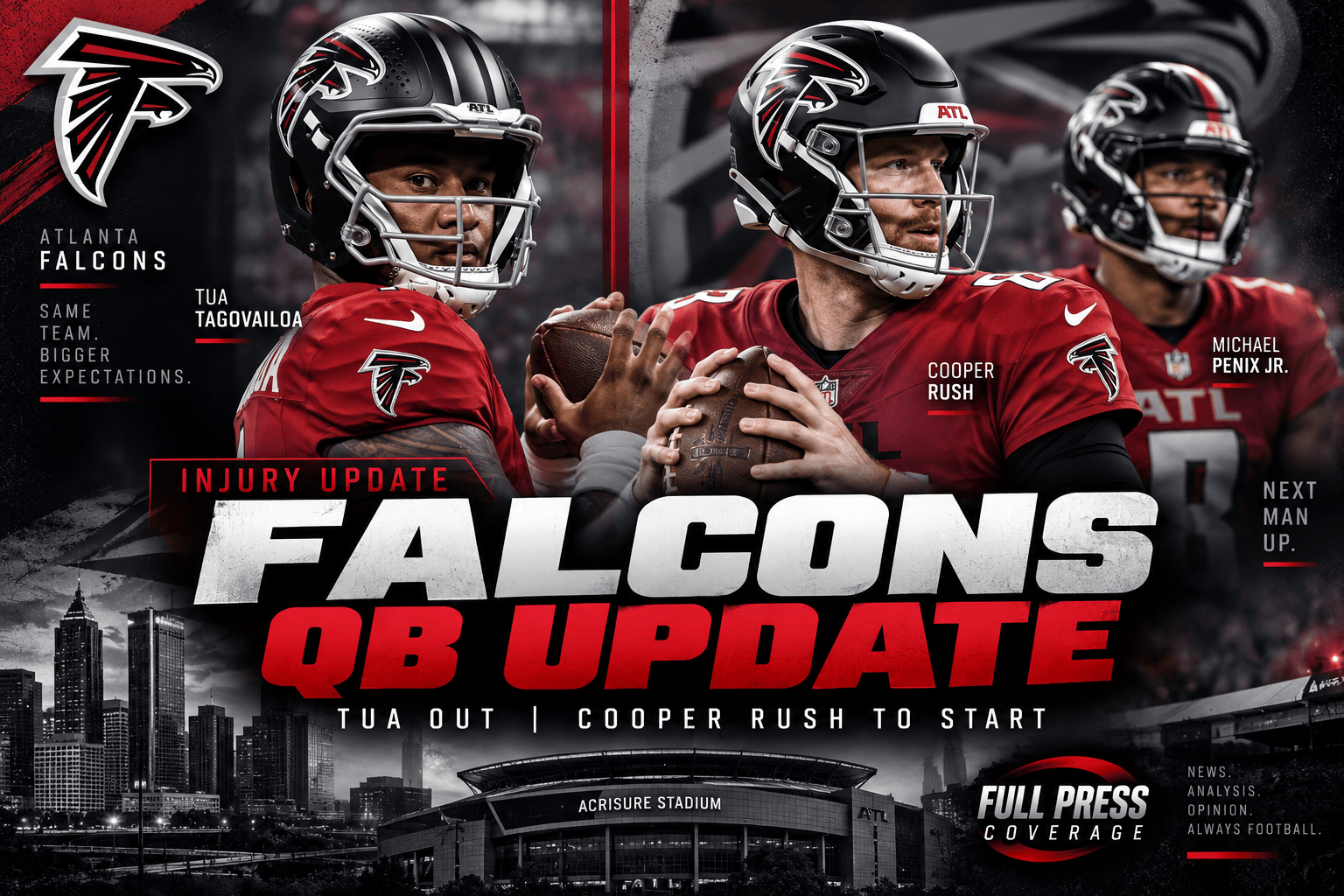 Tua Tagovailoa Injury Update: Falcons QB Ruled Out, Cooper Rush to Start Week 1