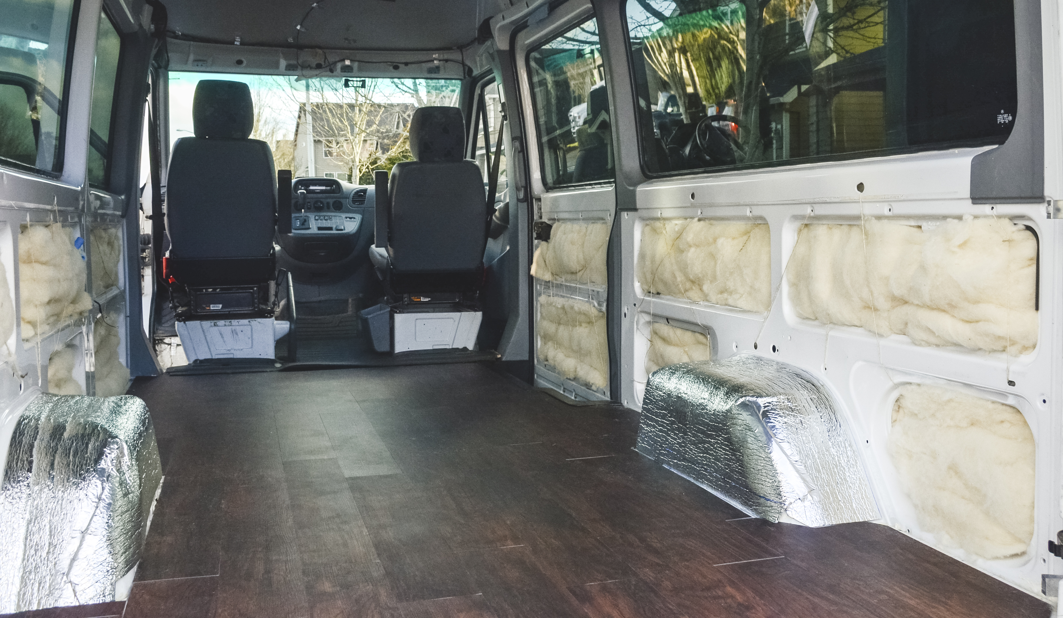 Completed floor and insulation