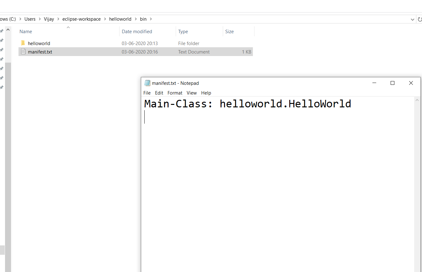 How to convert a Java standalone application into a jar file through ... image.