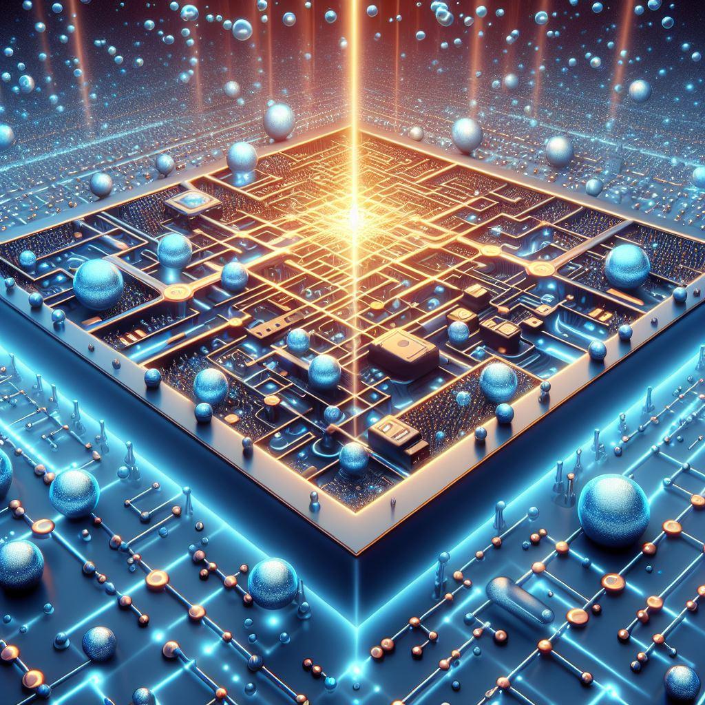 nanometer scale spaces in silicon interacting with light - Generated with AI