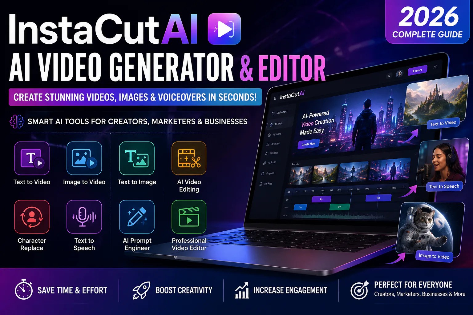InstaCutAI AI Video Generator & Editor