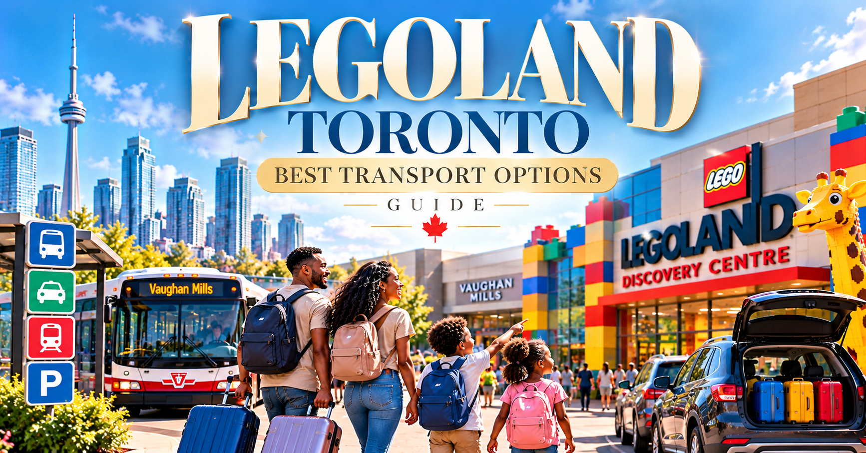 How to get to LEGOLAND Toronto. Image generated by AI