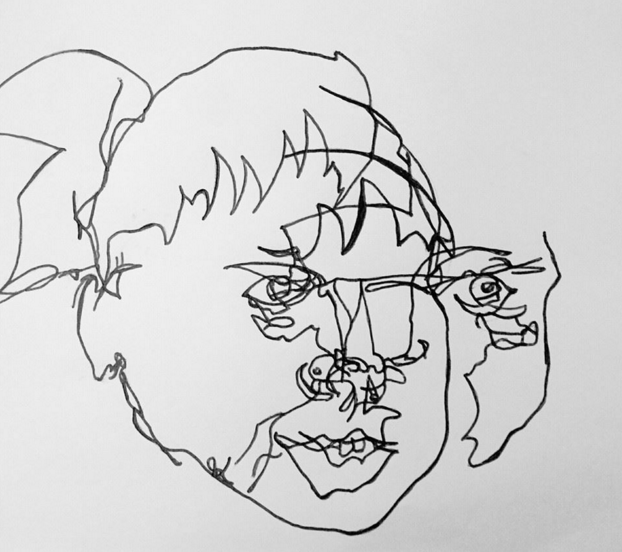 Sam McPherson - don't look at the paper don't break the line!