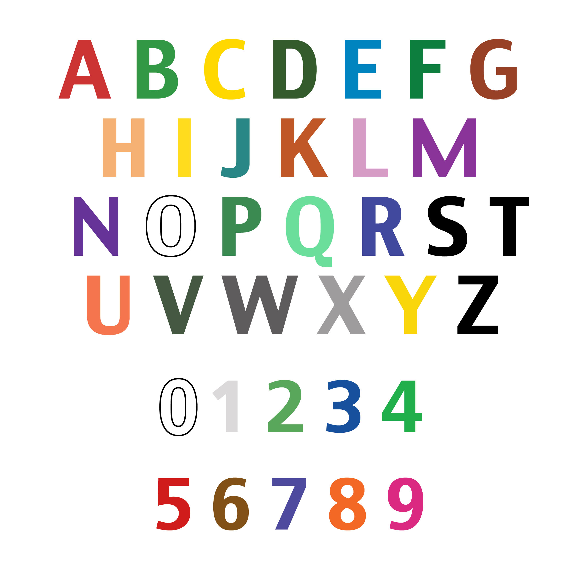 Lizzy's handy color-grapheme synesthesia chart