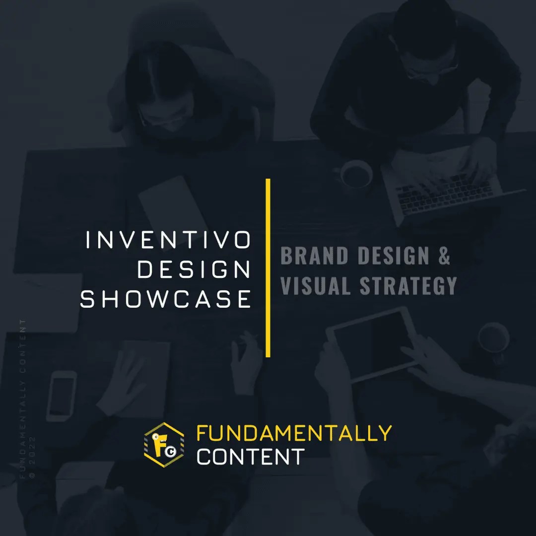A thumbnail for a video design showcase for Inventivo's branding project by Fundamentally Content.
