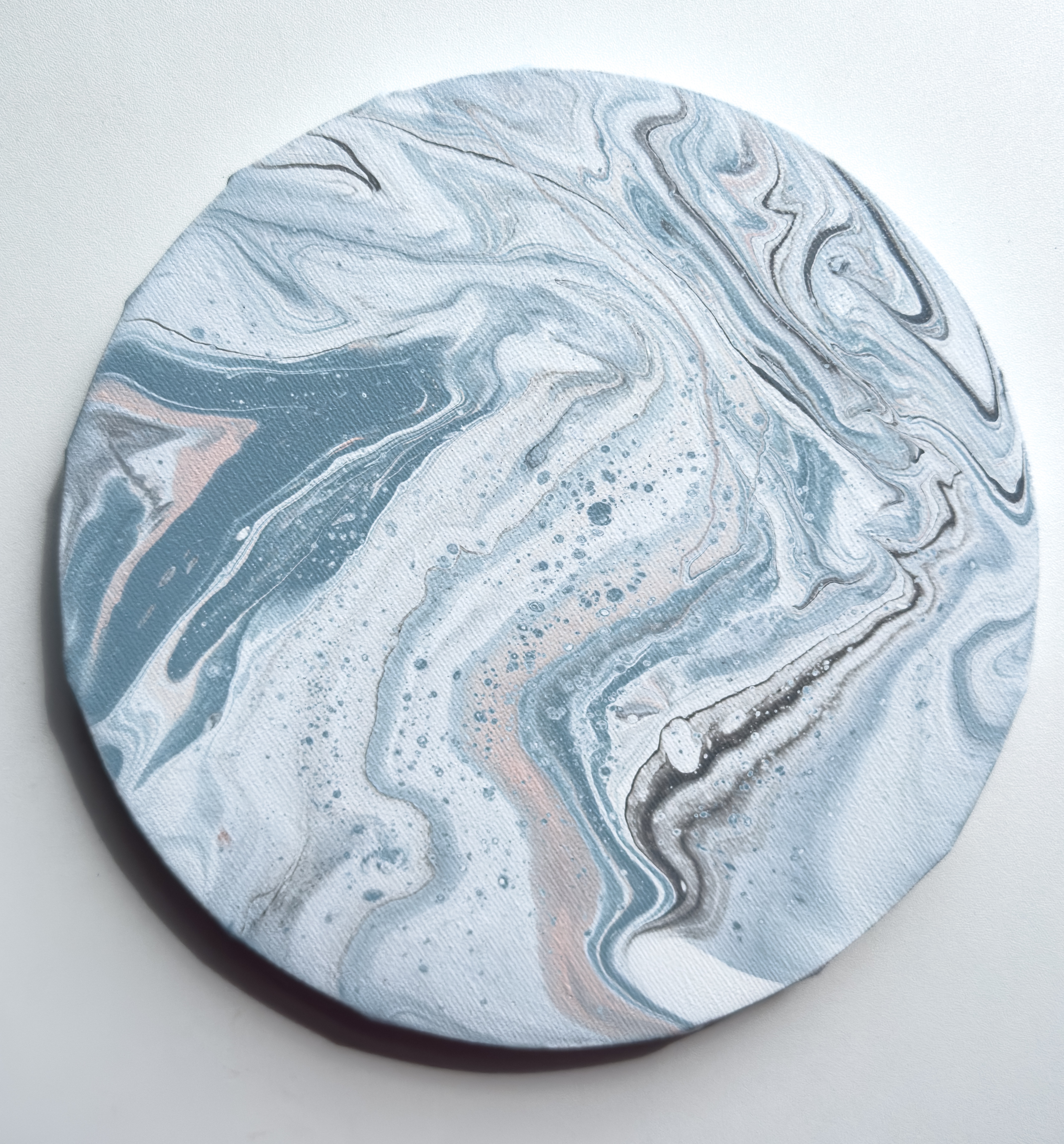 Inner Peace – 23cm Original Circle Painting, Acrylic on Canvas