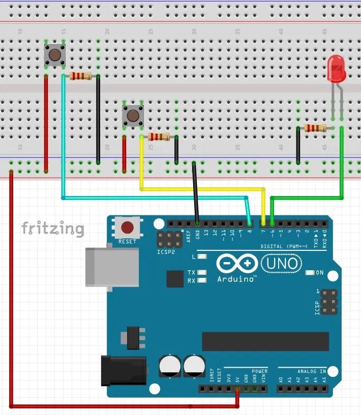 Nr.06 Taster am Arduino | Funduino - Kits und Anleitungen für Arduino