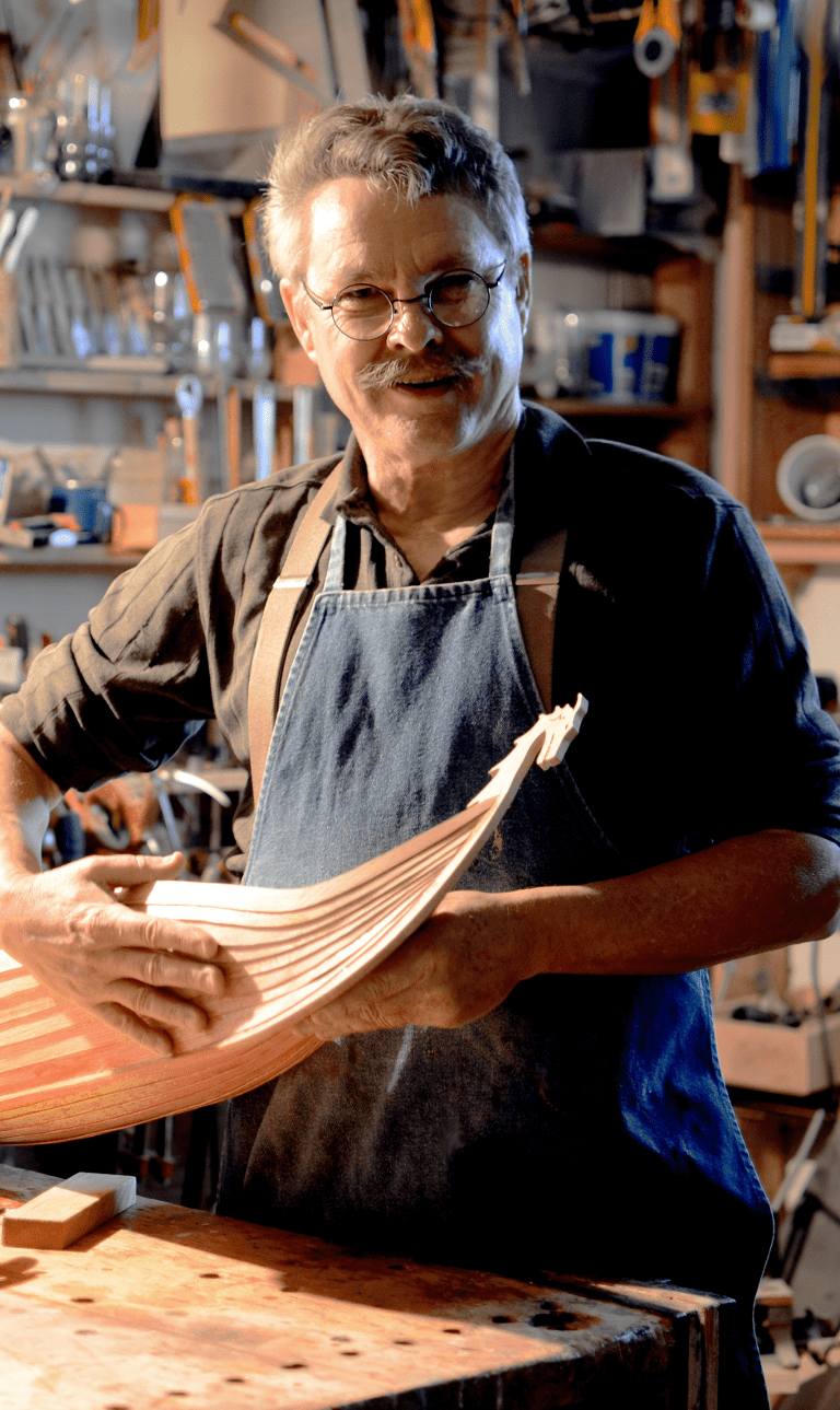 John Teisberg in his shop