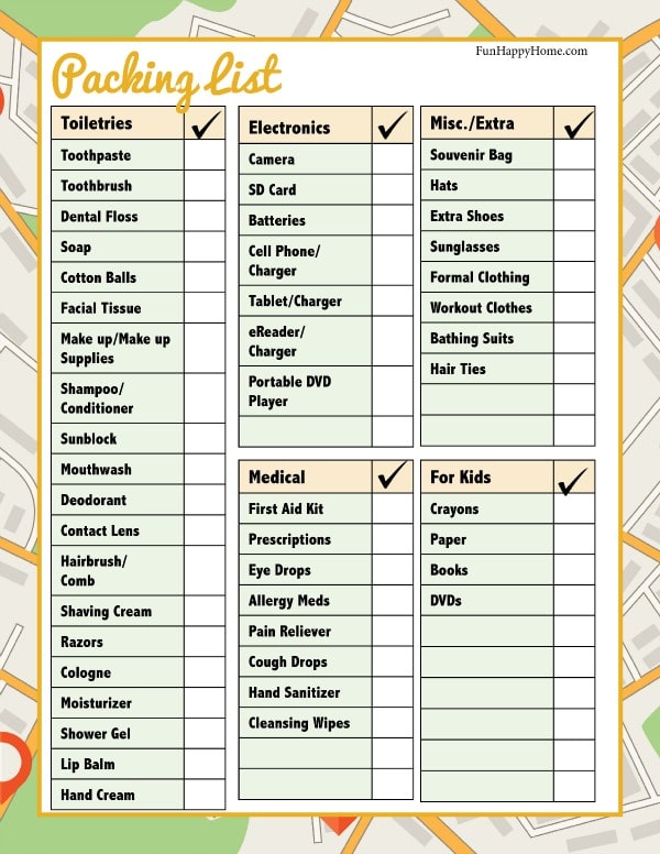 travel without losing your mind free packing printable fun happy home