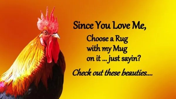 Funky Rooster Area Rugs