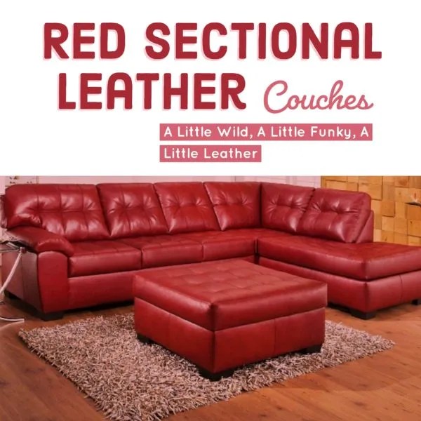 Red Sectional Leather Couches