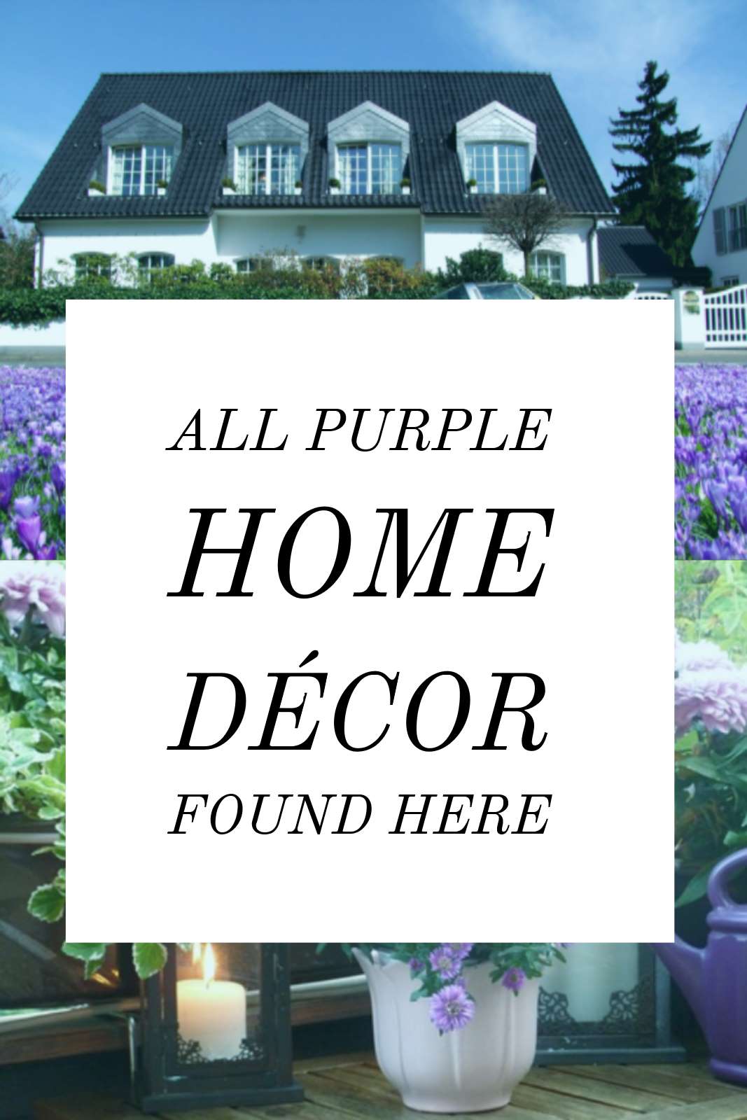 All purple home decor items featured here