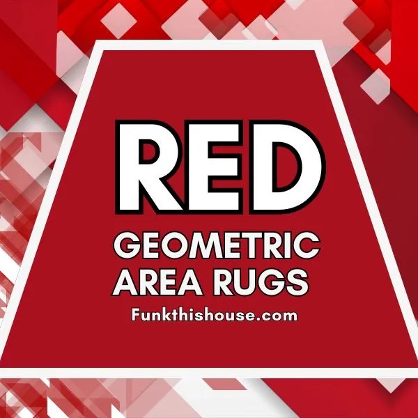 Transform your space with a red geometric area rug, adding vibrant flair and expertly blending patterns for captivating home decor