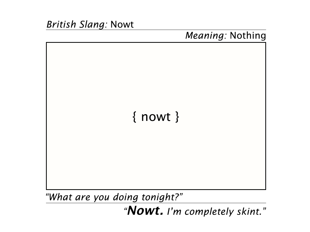 nowt slang