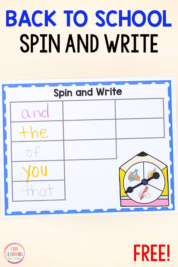 Learning how to write grants is easy and free via online and library resources. Spin And Write Your Name Activity For Back To School