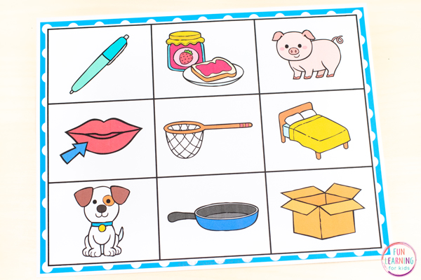 free printable cvc words matching mats