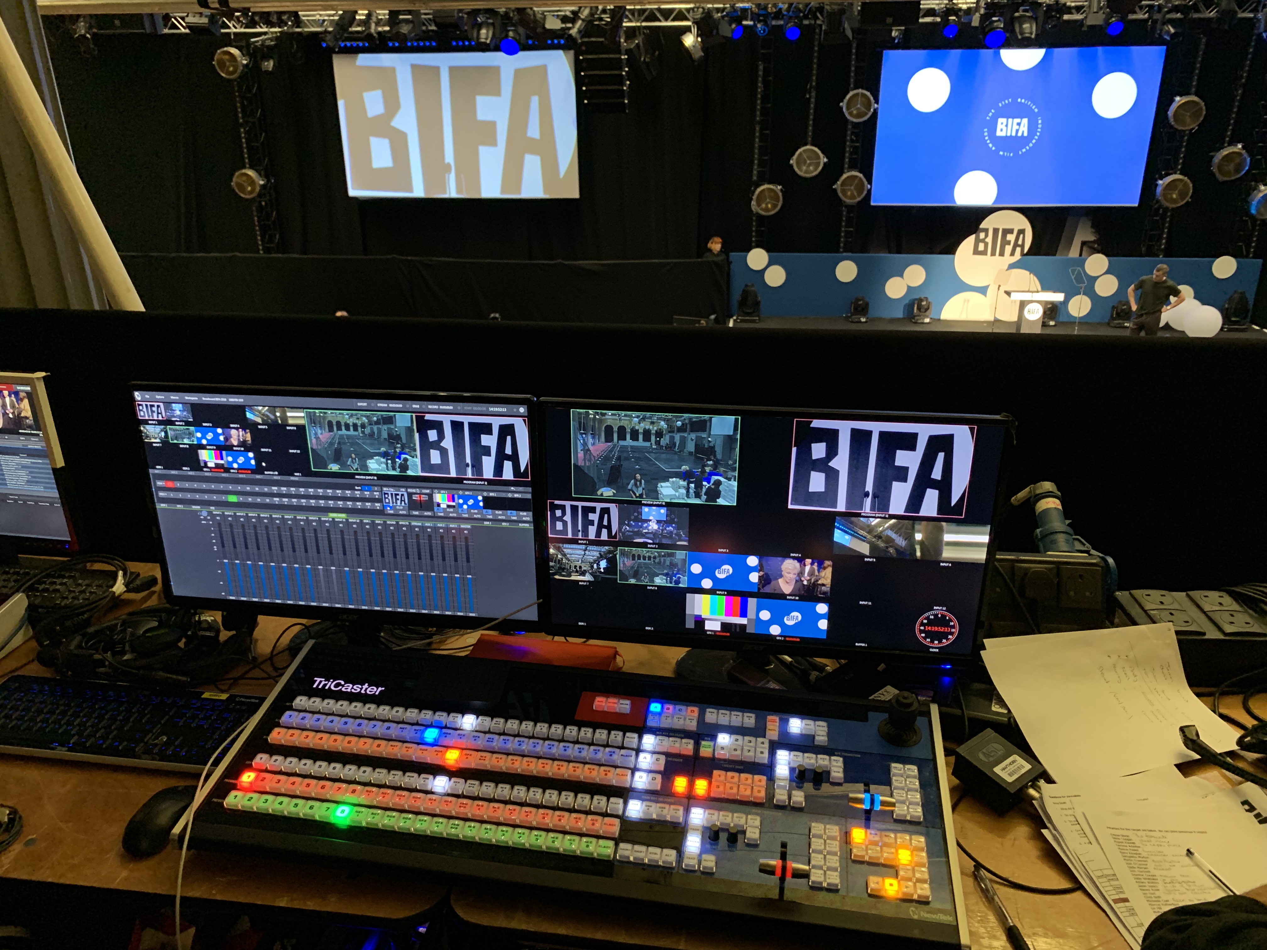 The flyaway gallery set up at the BIFA Awards