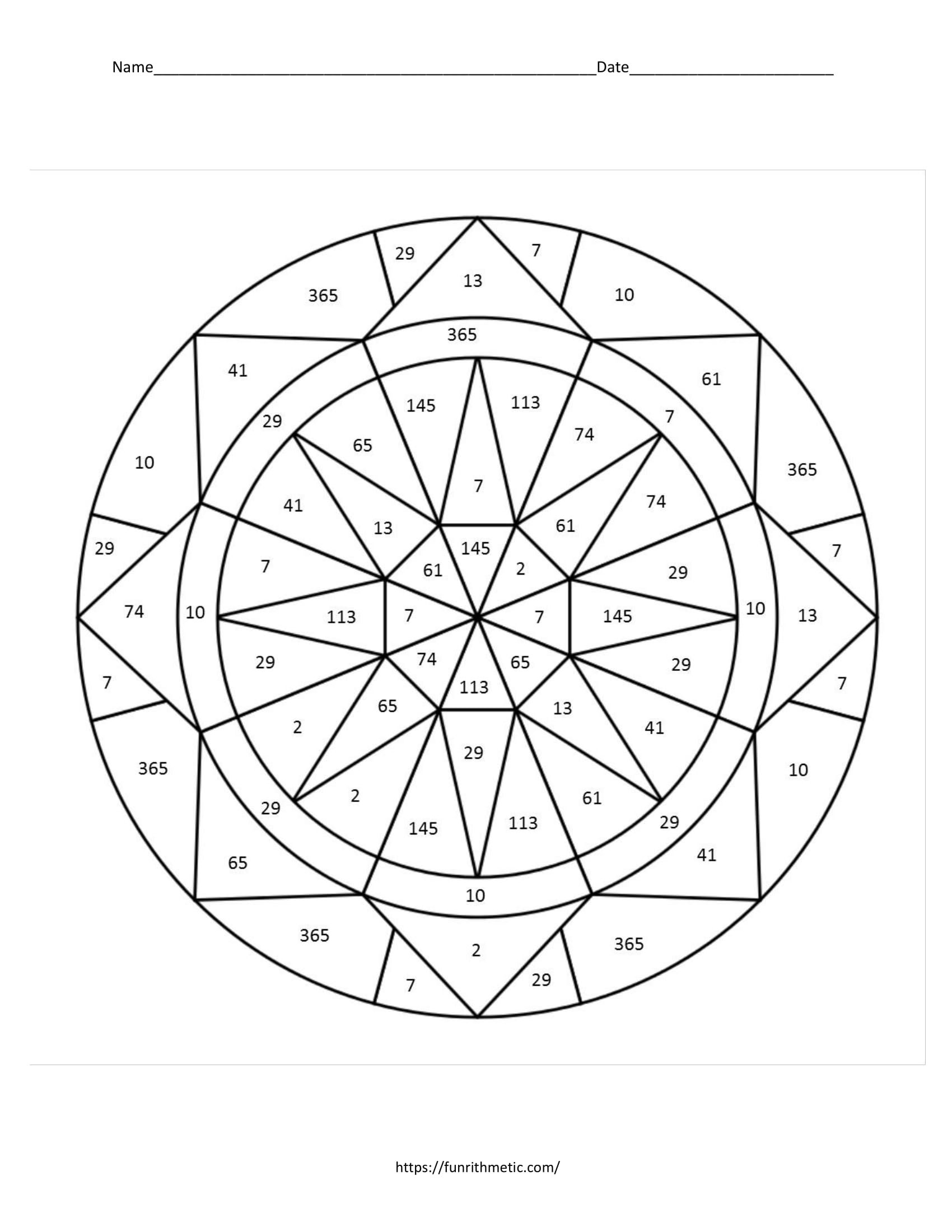 Distance Formula Color by Number Within Distance Formula Worksheet With Answers
