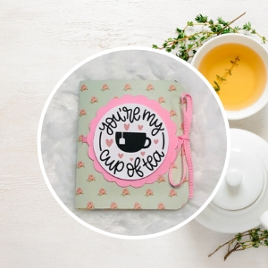 Tea Bag Holder Pink and Green