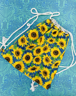 Sunflower-Drawstring-Backpack