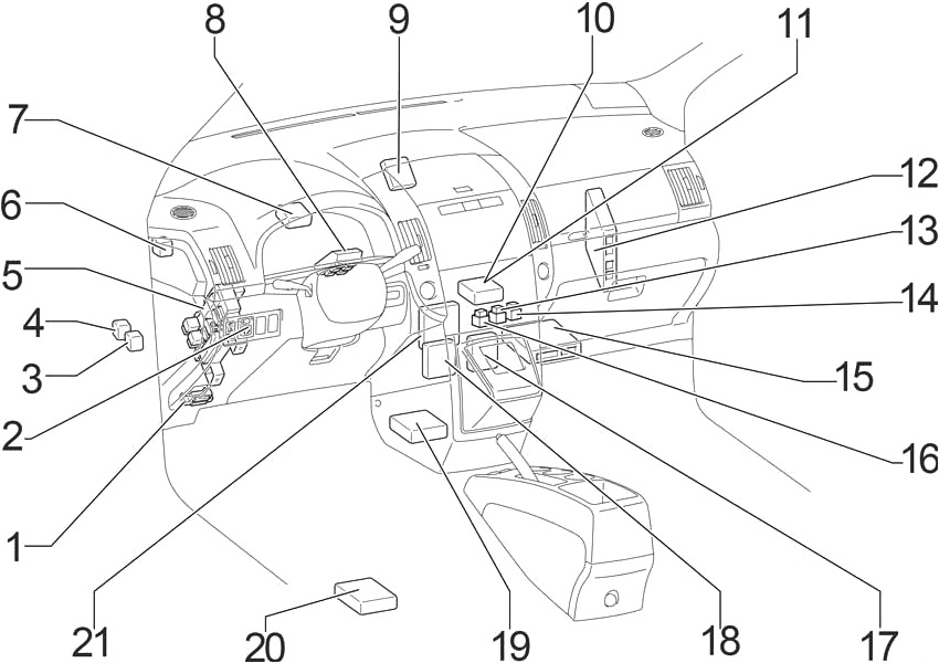 2004 corolla electrical wiring diagram. Fuse Box Diagram Toyota Corolla Verso And Relay With Assignment And Location