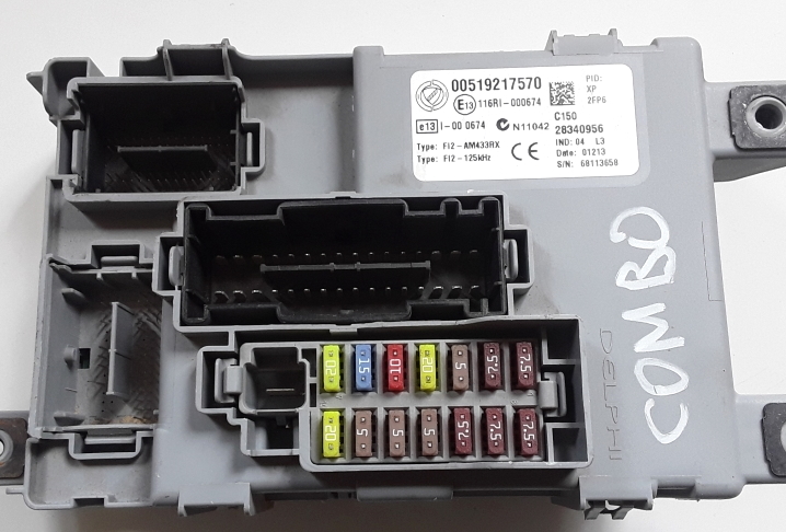 Fuse box diagram vauxhall opel combo d and relay with assignment and