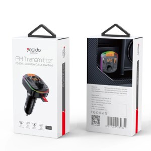 Yesido  transmetteur FM Mp3 chargeur de voiture multifonction