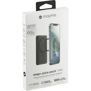 Mophie Universal Battery Snap+ Juice Pack Mini Wallet, 5000 mAh, Black