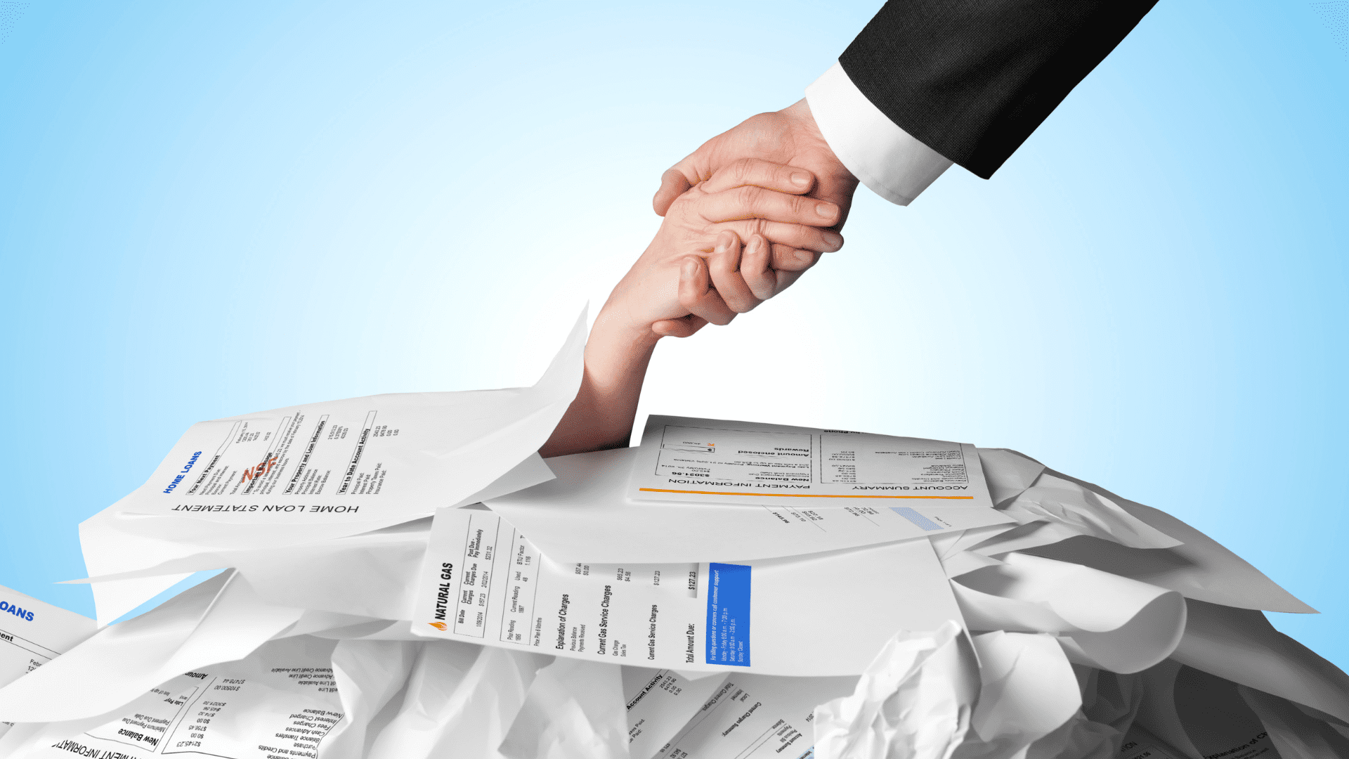 Bank pulling person out of home loan debt