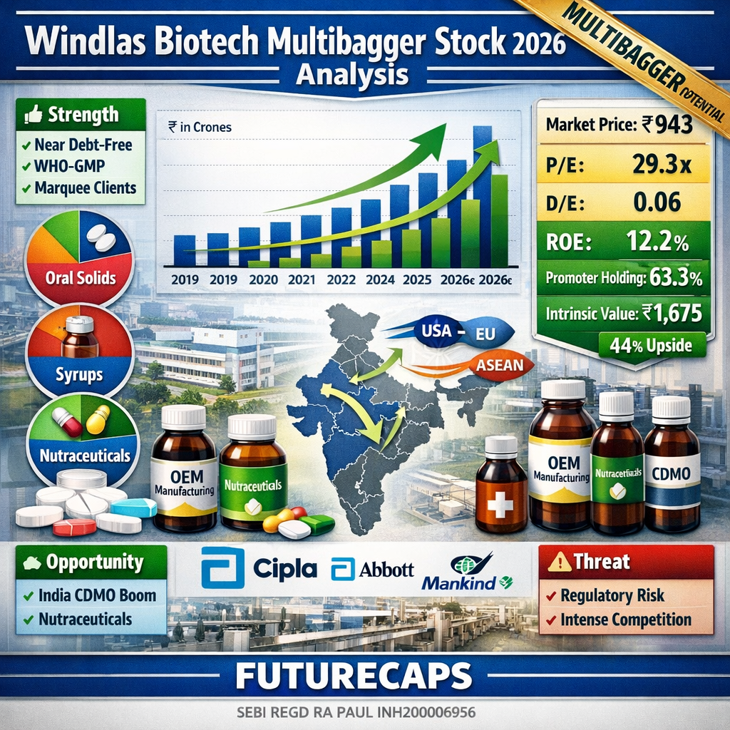 Windlas Biotech Limited multibagger stock analysis 2026 - NSE:WINDLAS BSE: India stock market investment research by Futurecaps