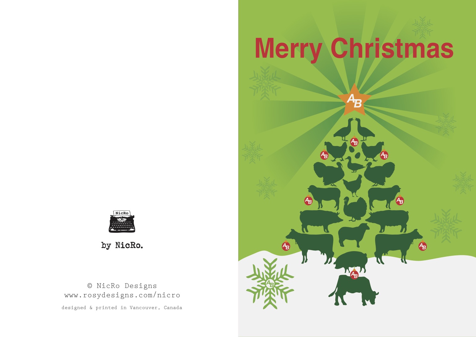 A&B Butchers Christmas Cards