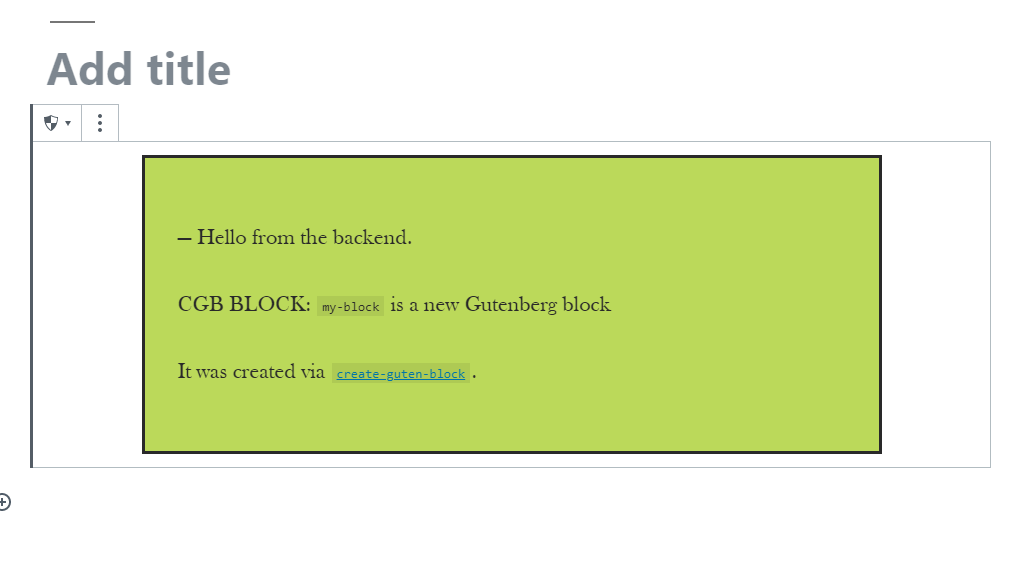How to create your first Gutenberg block