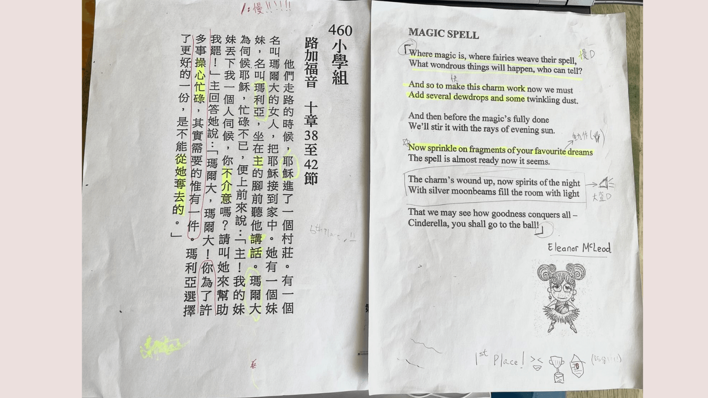 Read more about the article 朗誦比賽 ~ 6分鐘的過山車