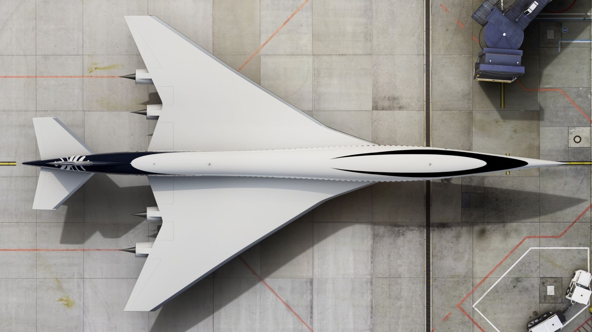 Boom Overture contoured fuselage.