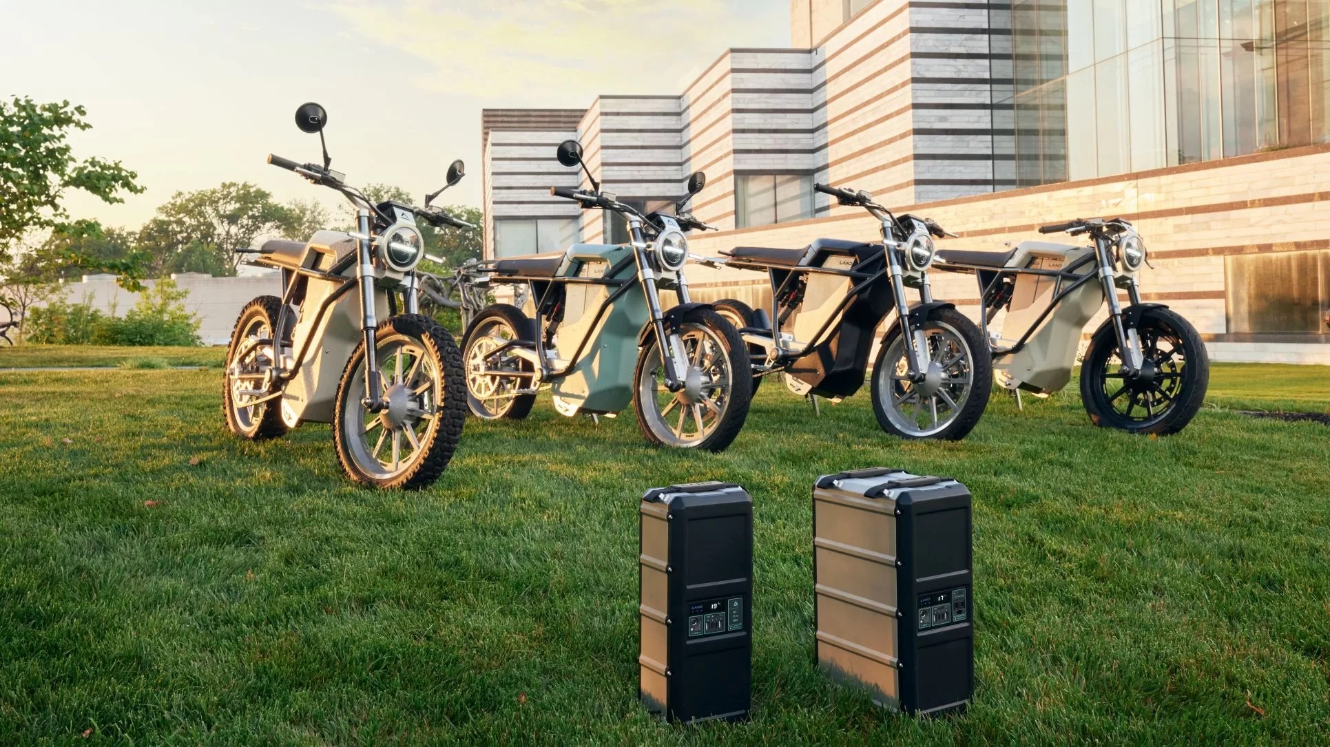 Land Energy E Moto ecosystem on display in Cleveland, OH.