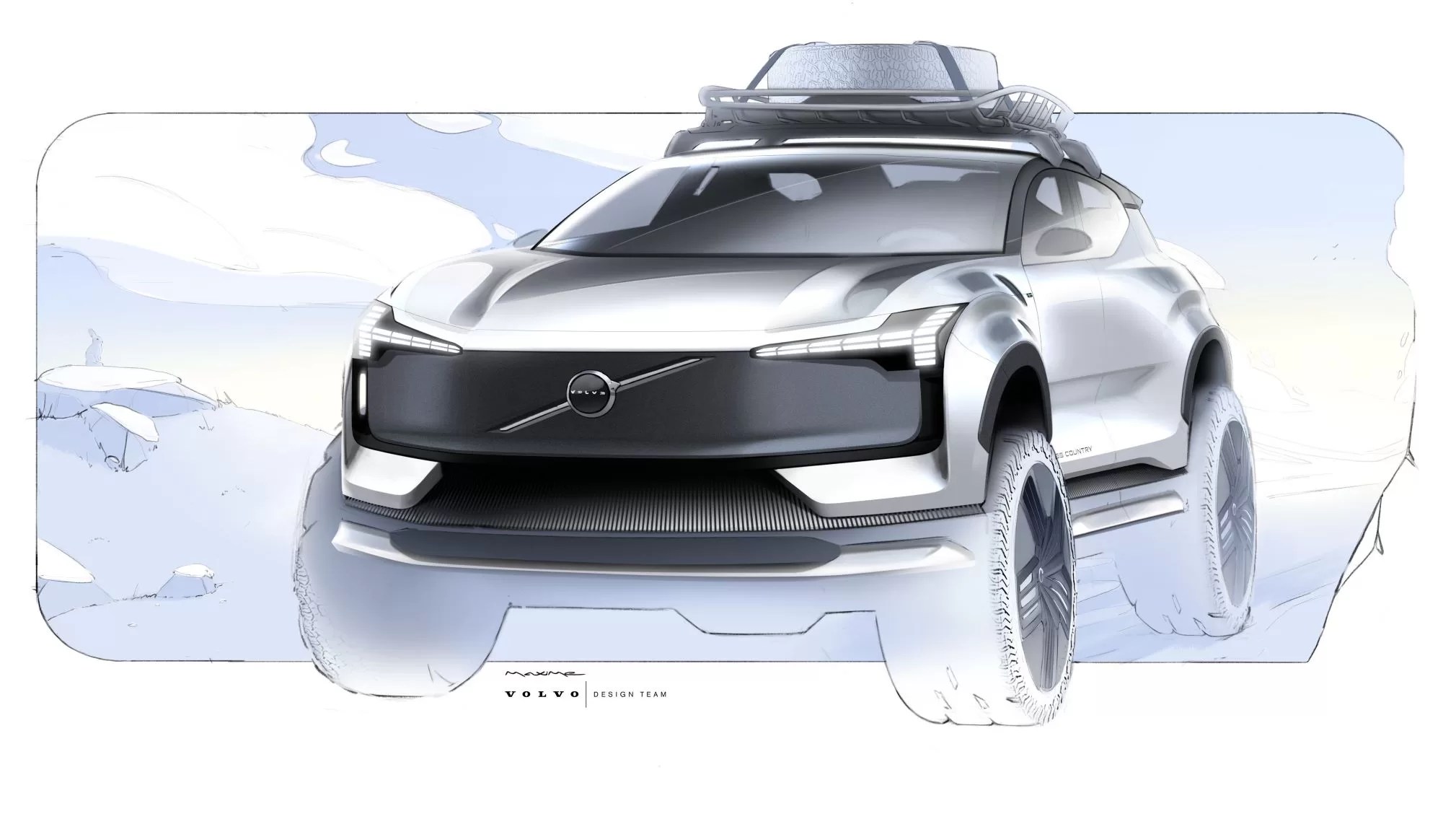 Volvo EX30 Cross Country sketch.