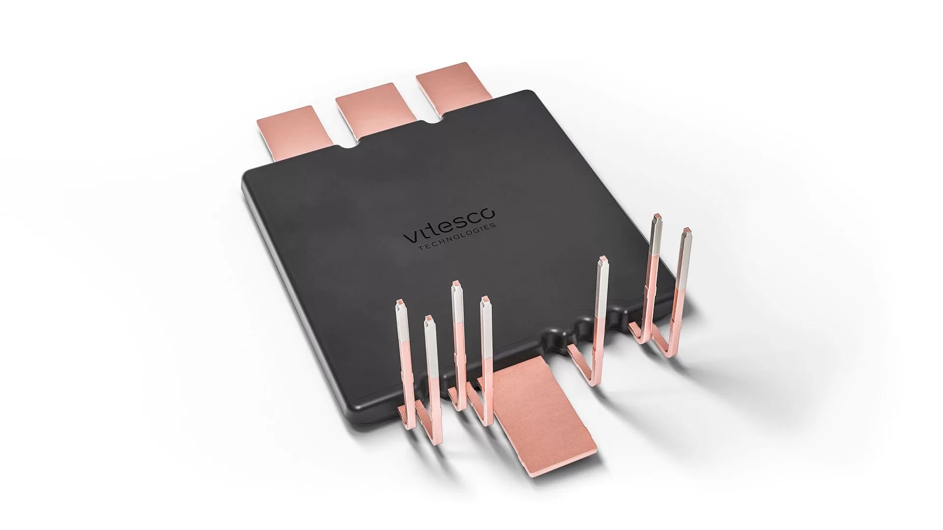 Vitesco’s overmold technology ensures a robust power module.