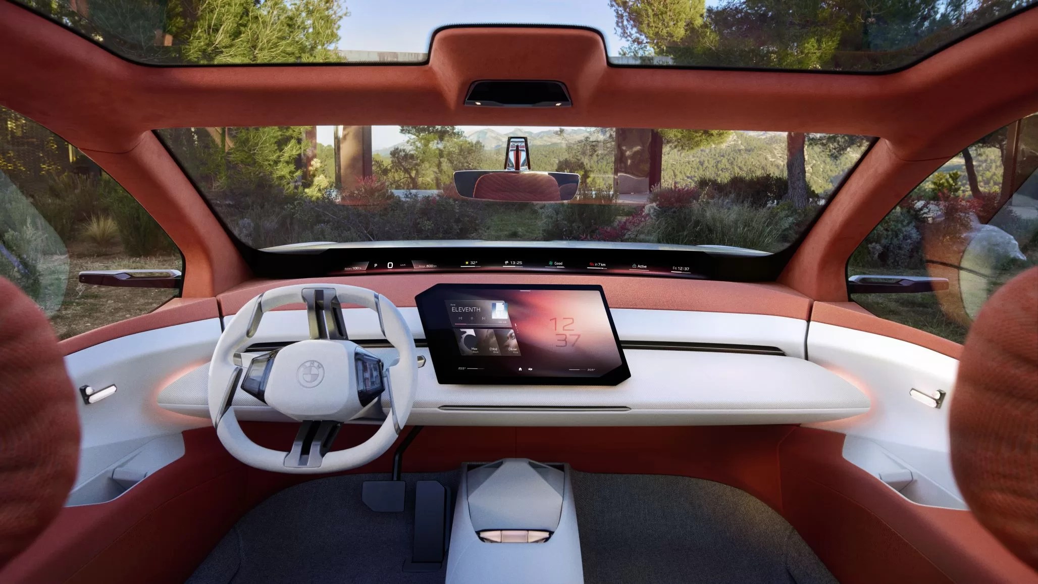 BMW Vision Neue Klasse X front row view forward.